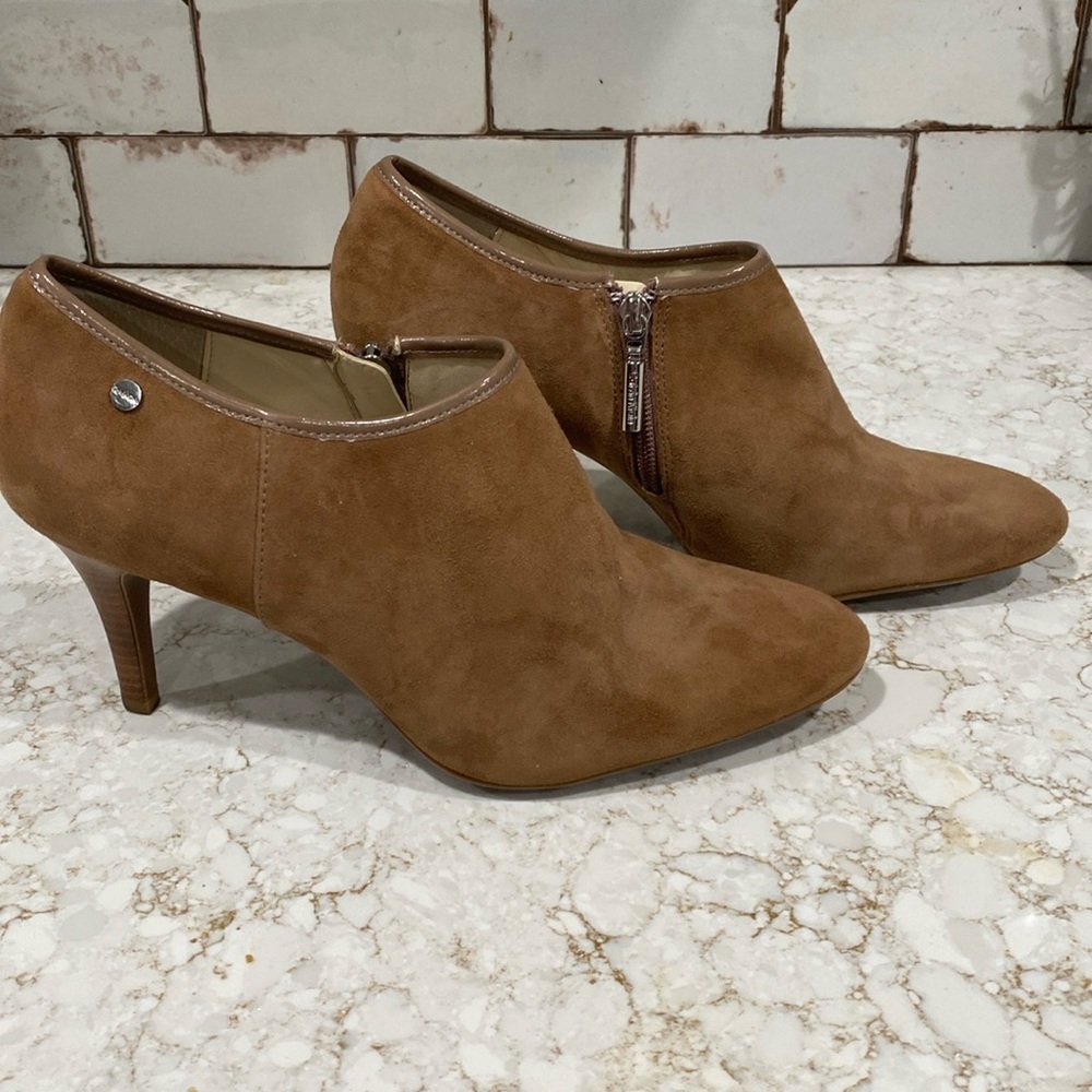 Calvin Klein Brown Suede Booties